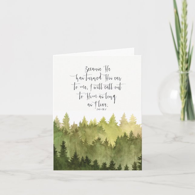 Aquarelllandschaft mit biblischer Schrift Karte (Vorderseite)