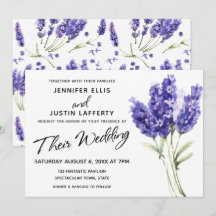 Aquarelllavender-Blume, Elegante Hochzeit