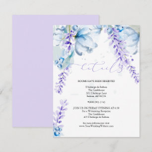 Aquarelllavender Dusty Blue Wildblumen Einladung