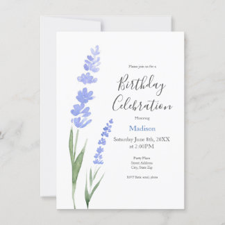 Aquarelllavender Einladung