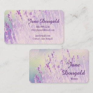 Aquarelllavender Floral Classic Writer's Visitenkarte
