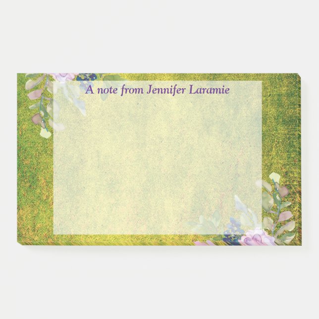 Aquarelllavender Floral Post-it Klebezettel (Vorderseite)