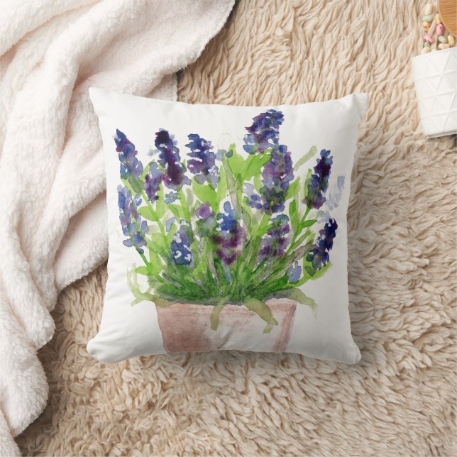 Aquarelllavender Kissen (Decke)