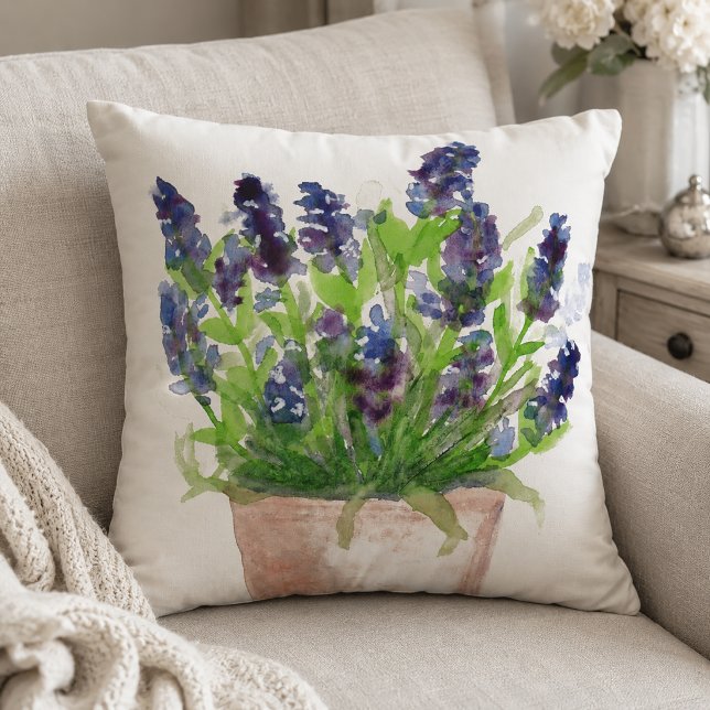 Aquarelllavender Kissen (Cozy Farmhouse Lavender Pillow)