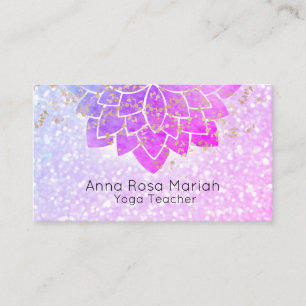 *~* Aquarelllavender Mandala Glitzer Spirituell Visitenkarte