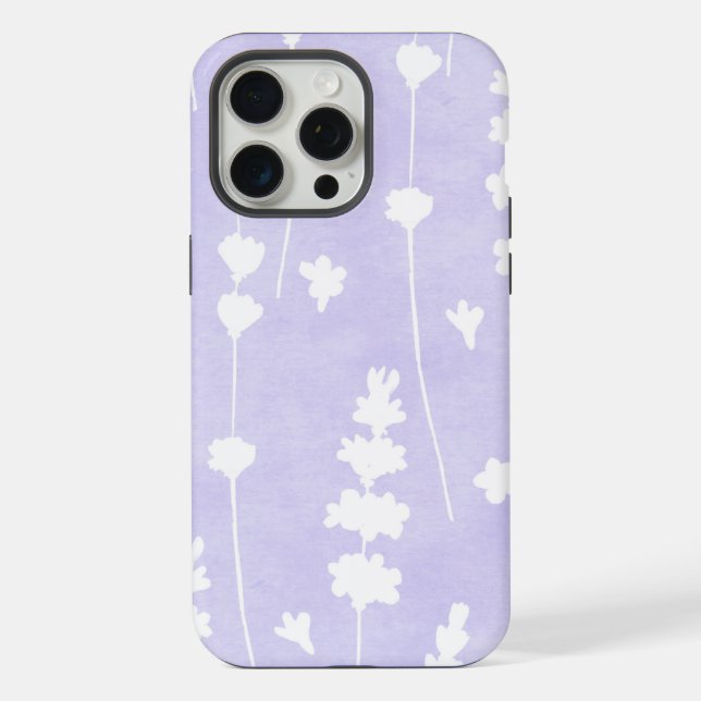 Aquarelllavender Nahtloses Muster iPhone Hülle (Rückseite)