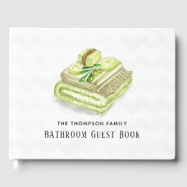Aquarelllavender Olive Soap Badezimmer Gästebuch