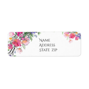 Aquarelllavender Pink Wilde Rose und Eukalyptus