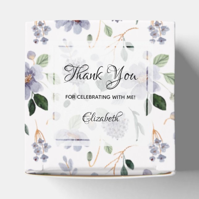 Aquarelllavender Purple Flowers Geschenkschachtel (Oben)