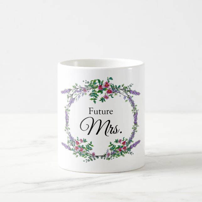 Aquarelllavender rosa Rosen Future Mrs. Kaffeetasse (Mittel)