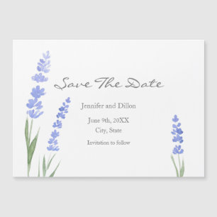 Aquarelllavender Save the Date Magneteinladung