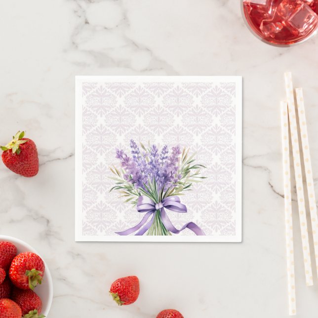 Aquarelllavender Serviette (Beispiel)
