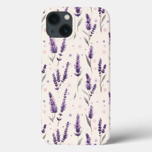 Aquarelllavender und Punktedesign Case-Mate iPhone Hülle