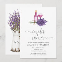 Aquarelllavender Weinprobe Dusche