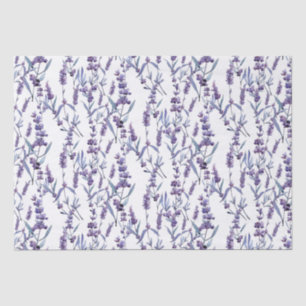 Aquarelllavener-Blume auf Weiß Seidenpapier