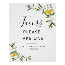 Aquarelllemonen und Grünpflanzen Blütenzeichen