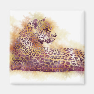 Aquarellleopard Magnet