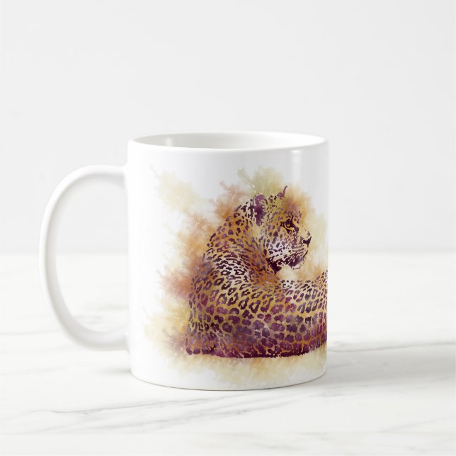 Aquarellleopard Tasse (Links)
