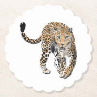Aquarellleopard-Urwaldkatze grün gestrichen