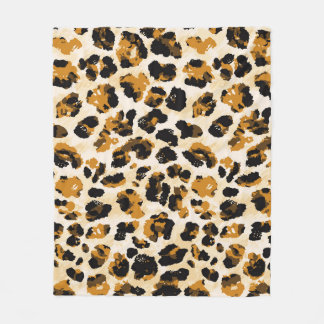 Aquarellleoparde, Farbverlauf von Krawatte und Far Fleecedecke