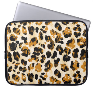 Aquarellleoparde, Farbverlauf von Krawatte und Far Laptopschutzhülle