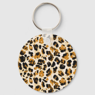 Aquarellleoparde, Farbverlauf von Krawatte und Far Schlüsselanhänger