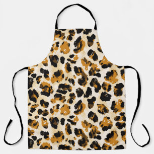 Aquarellleoparde, Farbverlauf von Krawatte und Far Schürze