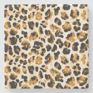 Aquarellleoparde, Farbverlauf von Krawatte und Far Steinuntersetzer