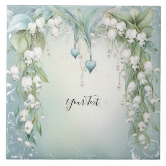 Aquarelllien der Keramik Tal Täler Fliese