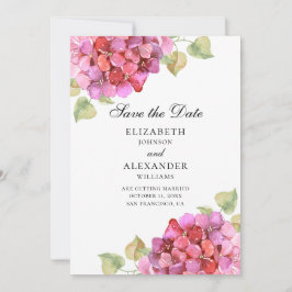 Aquarelllik Fuchsia-Blume. Rosa Blüte Save The Date