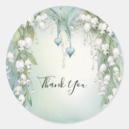 Aquarelllilie des Tales Runder Aufkleber