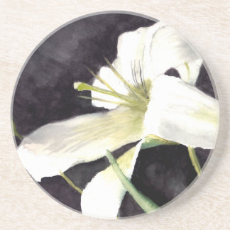 Aquarelllilie durch "Kunst durch Heide " Getränkeuntersetzer