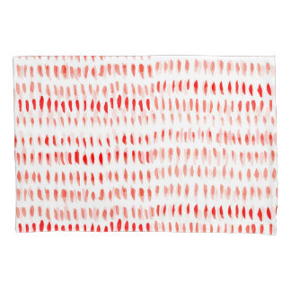 Aquarelllinie: rotes Grunge-Muster. Kissenbezug