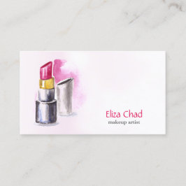 Aquarelllipstick Makeup artist Business Cards Visitenkarte