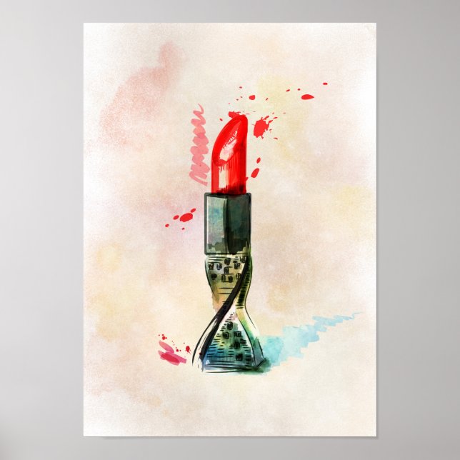 Aquarellliptstift Poster (Vorne)