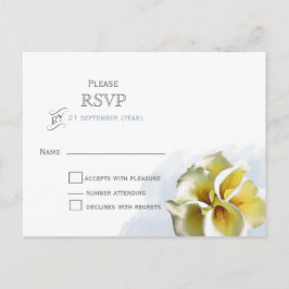 Aquarelllische Hochzeit RSVP Einladungspostkarte