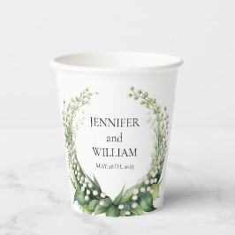 Aquarelllische Lily des Brautparty Pappbecher