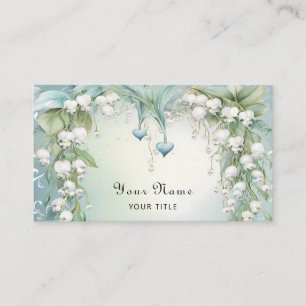 Aquarelllische Lily of the Valley Business Card Visitenkarte