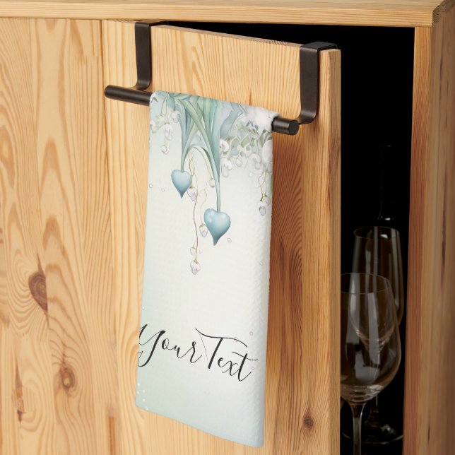 Aquarelllische Lily of the Valley Küche Handtücher (Drittel gefaltet)