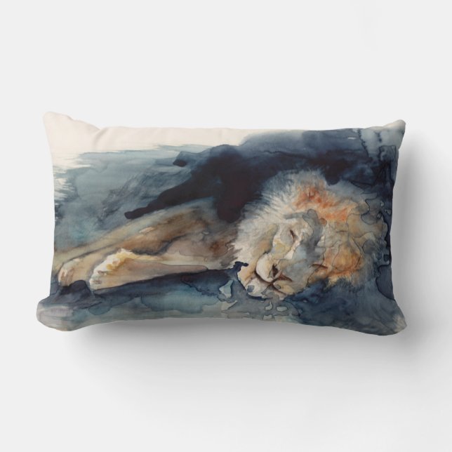 Aquarelllische Schlafgelegenheit Lendenkissen (Vorderseite)