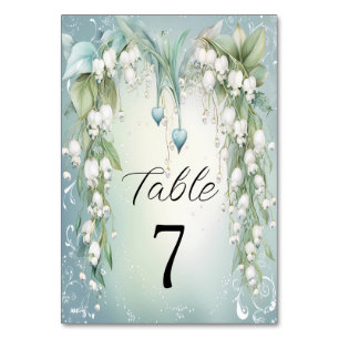Aquarelllische Tischnummer