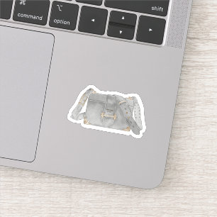 Aquarellluxus Prada Taschendarstellung Aufkleber