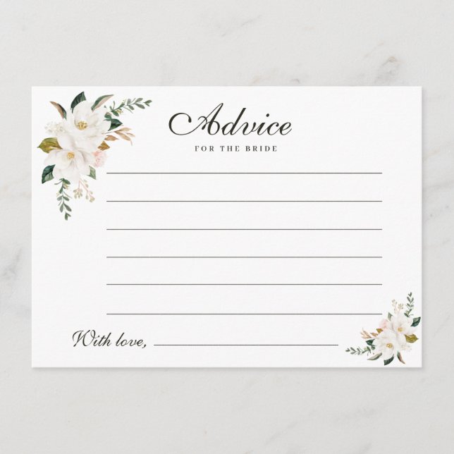 Aquarellmagnolia Hinweiskarte (Vorderseite)