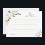 Aquarellmagnolia Hinweiskarte<br><div class="desc">Ein einfaches Blumendesign mit wunderschönen magnolischen Aquarellfarben-Blume. Sie können die Farben und Textdetails ändern.</div>