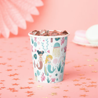 Aquarellmaid / Papiertasse / Party eines Mädchens Pappbecher