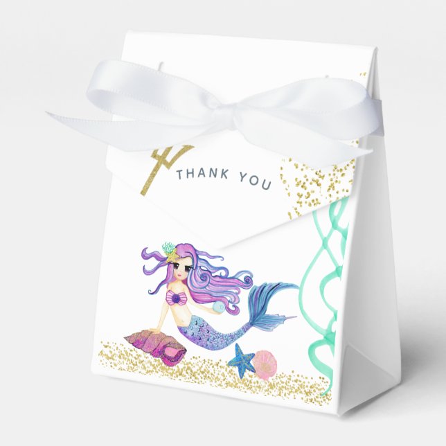 Aquarellmaid zum Thema Geburtstagspartei Geschenkschachtel (Vorderseite)