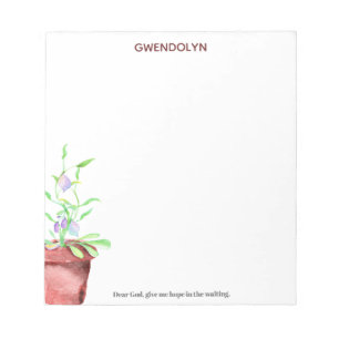 Aquarellmaler Feigenbaum Liebe Gott Notepad Notizblock