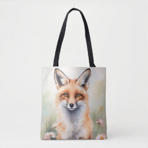 Aquarellmaler Fox mit dunklen Blume