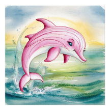 Aquarellmaler Rosa Delphin