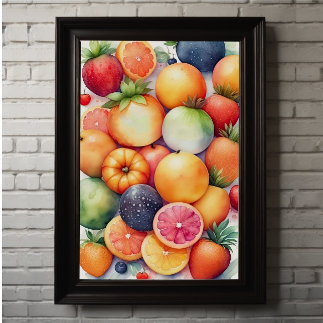 Aquarellmalerei auf Assorted Fruits Poster (Von Creator hochgeladen)